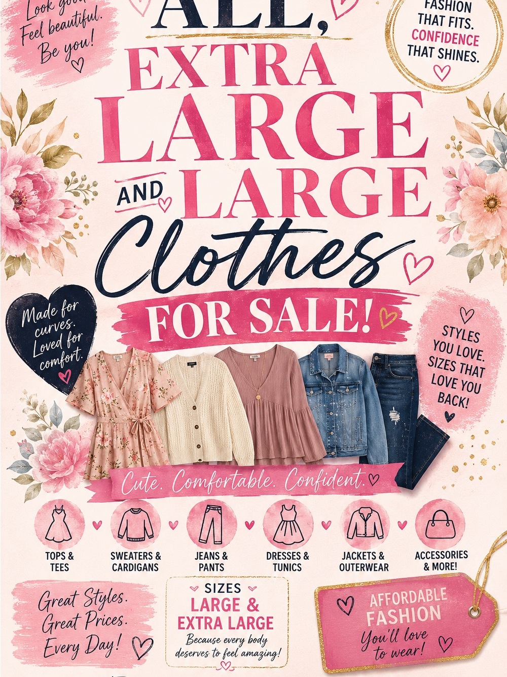 Unlisted Large and XL clothes! ❤️ this listing to get notified 🫶🏼